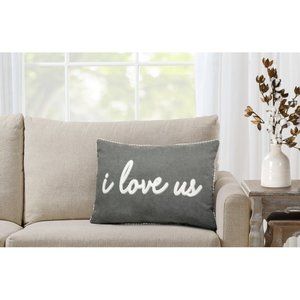 "I love us" pillow